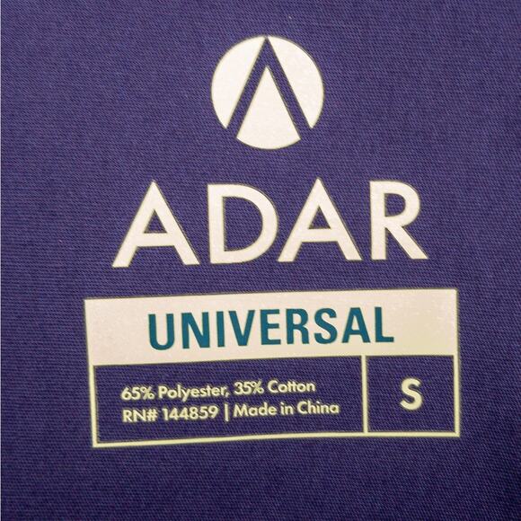 Scrub Pants Adar Universal Small Purple Cargo Pocket Drawstring New Poly Blend - Picture 3 of 13